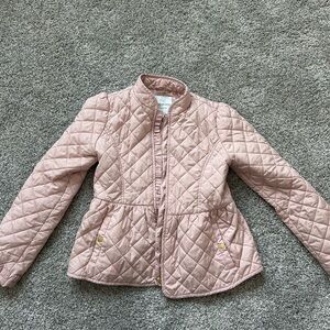 Janie and Jack Light Pink Quilted Puffer Jacket